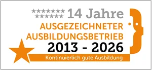 Badge Ausgezeichneter-Ausbildungsbetrieb 2013 bis 2026