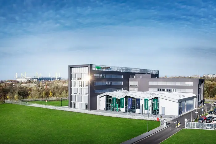 Drone image of the NORDWEST Handel AG headquarters