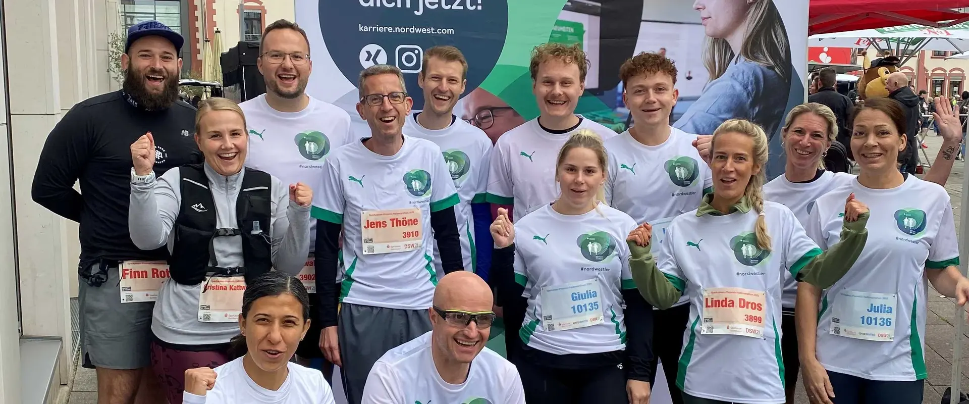 Das Laufteam der NORDWEST Handel AG beim Sparkassen-Phoenix-Halbmarathon. 