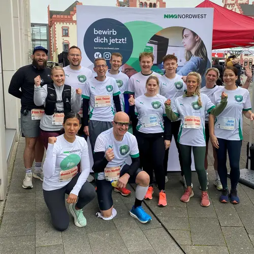 Das Laufteam der NORDWEST Handel AG beim Sparkassen-Phoenix-Halbmarathon. 