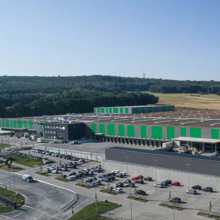 Luchtfoto van het NORDWEST-logistiekcentrum in Alsfeld