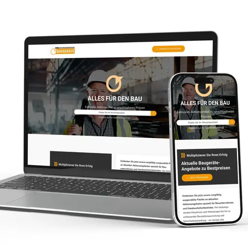 Einblick in die neue Website www.allesfuerdenbau.info