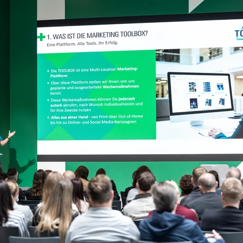 Erstmalig wurde die neue NW Marketing-Toolbox vorgestellt, eine Plattform  für professionelles, regionales Händlermarketing.
