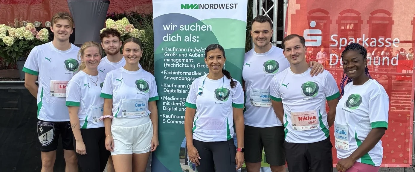 Das NORDWEST-Laufteam nahm auch 2026 am Sparkassen-Phoenix-Halbmarathon teil und setzte gemeinsam ein Zeichen für Teamgeist, Bewegung und Zusammenhalt. 